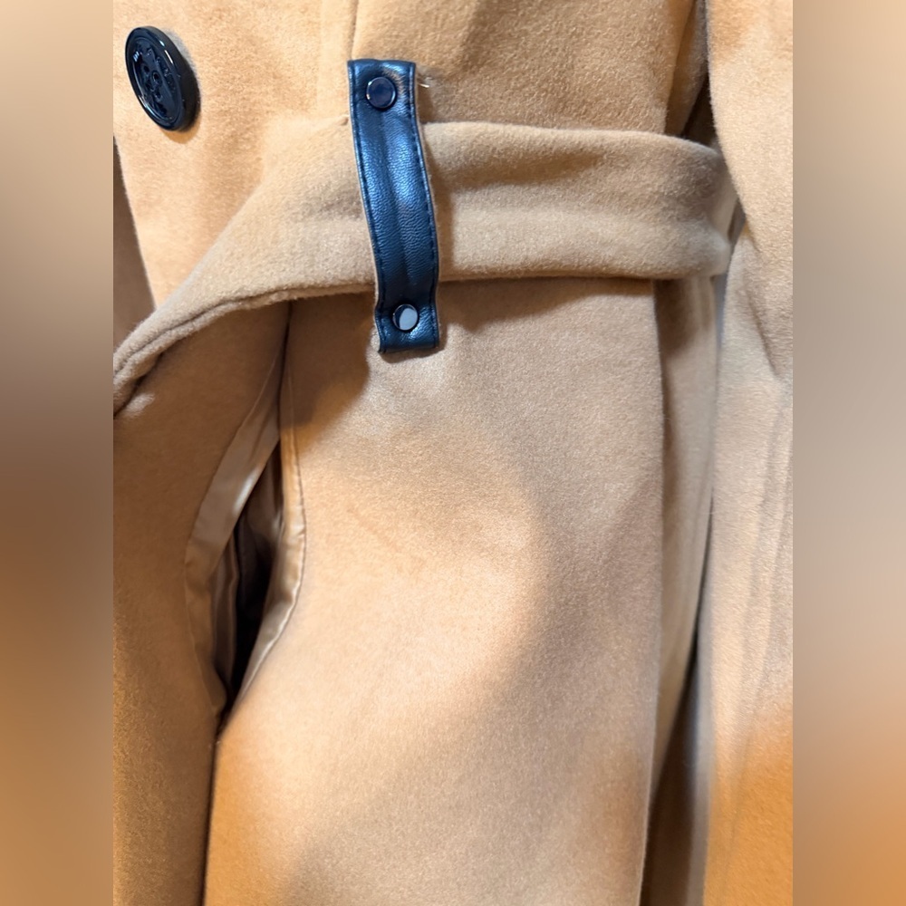 Madden Girl Camel Trench Coat - Picture 9 of 10